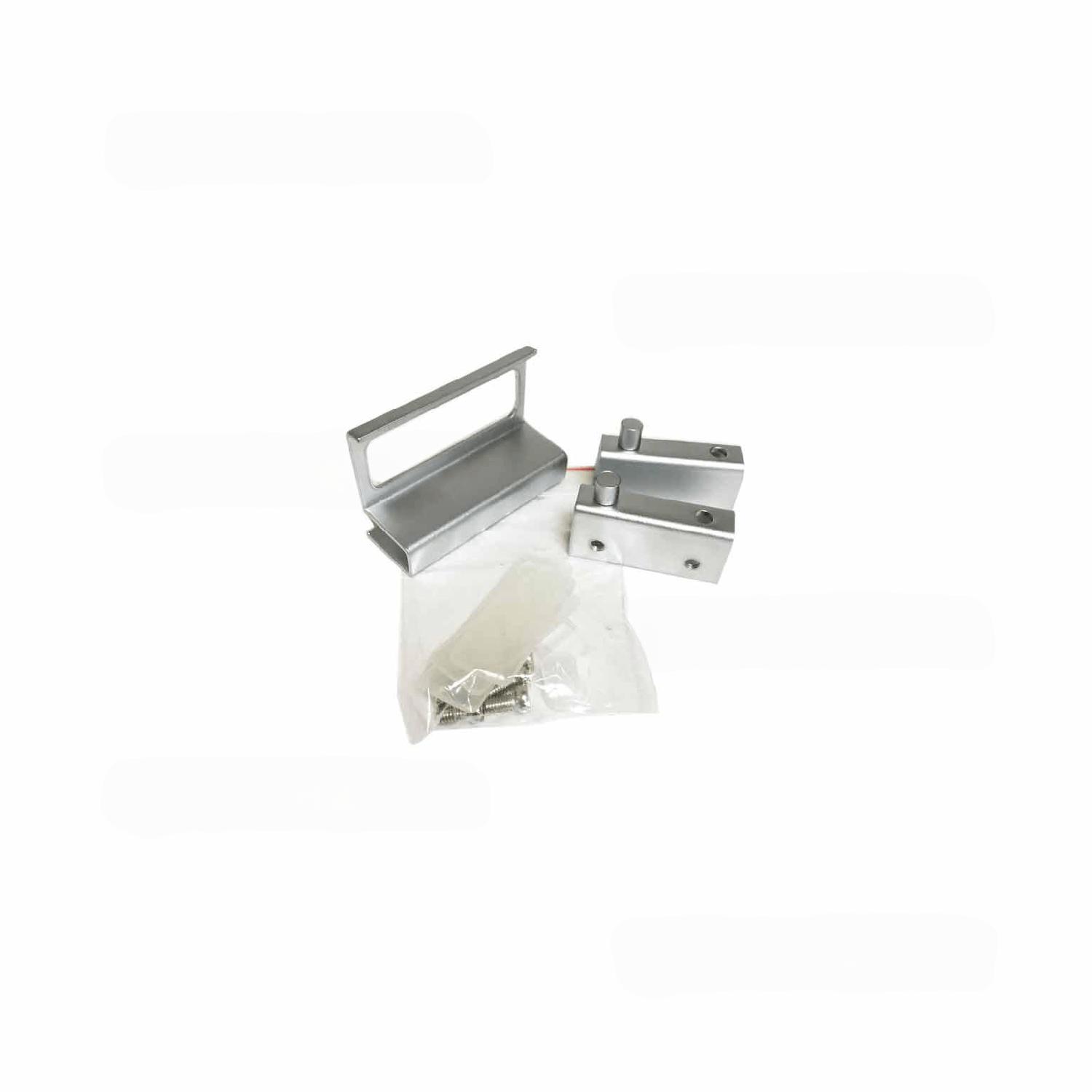 Комплект для стеклянной двери хром матовый ZS9008 (петли) Гриль Командор 4Э Атеси