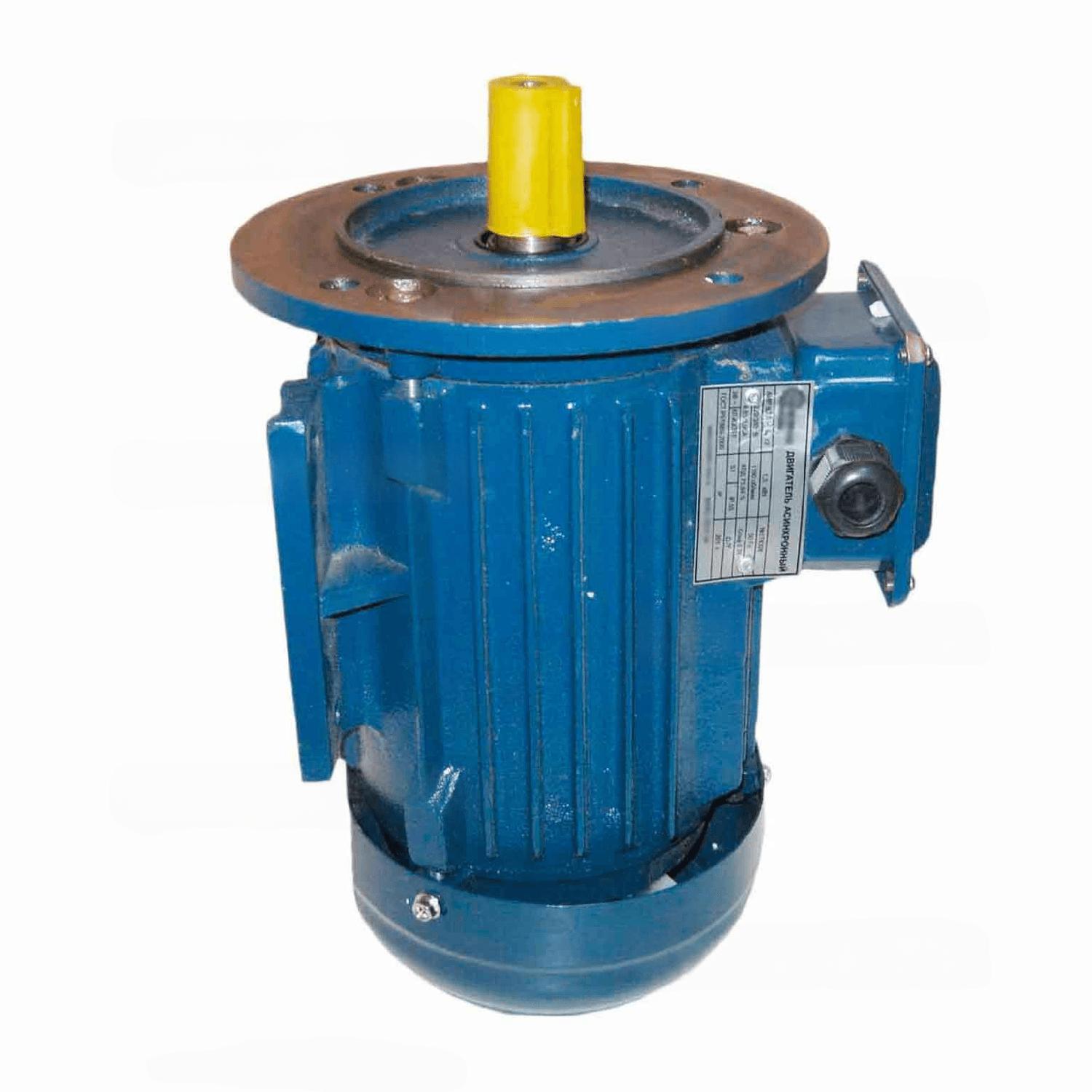 Двигатель АИР 80В4У3 1,5/1500 комбинированный (вал 22мм. фланец 200мм.) (МИМ-300)