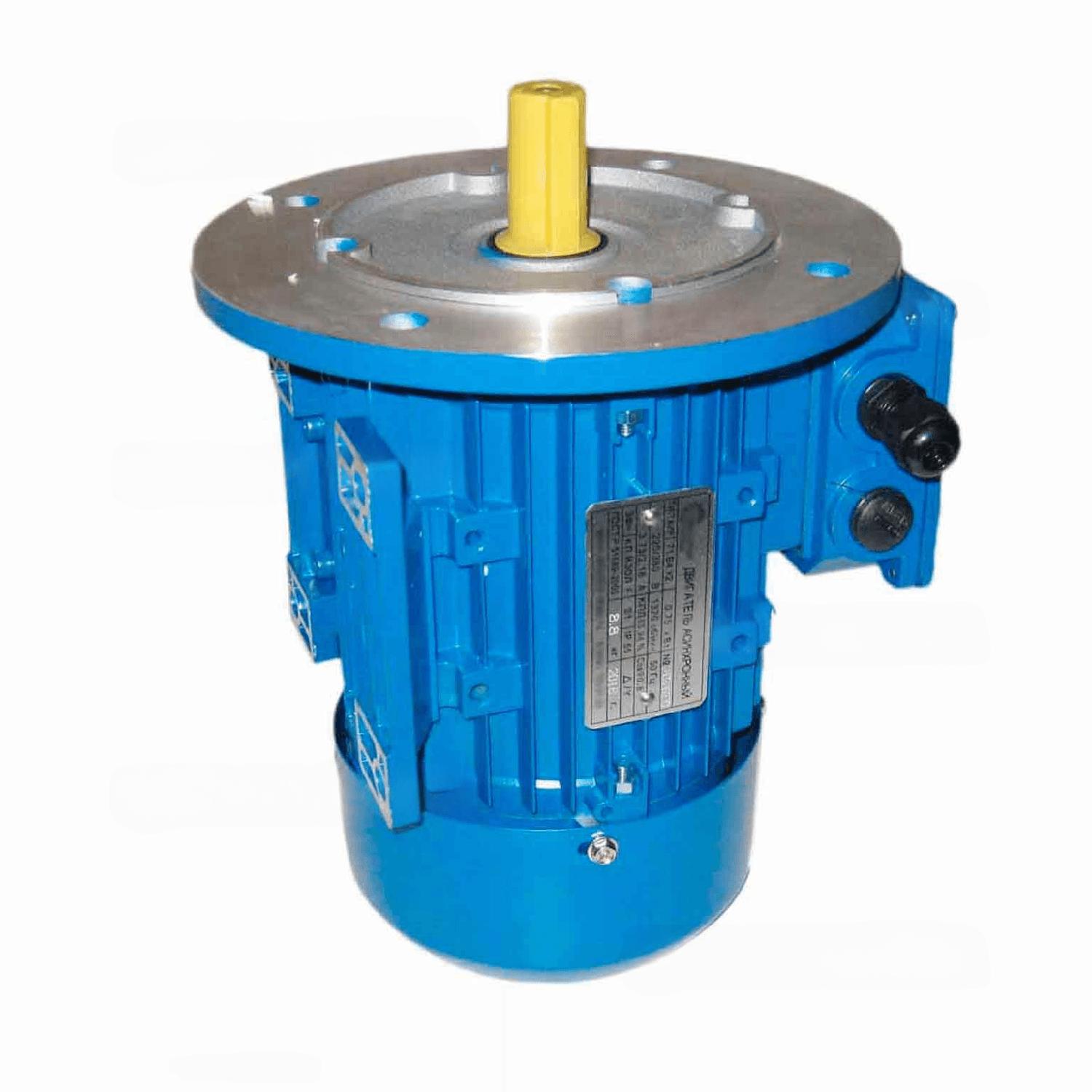 Двигатель АИР 71B4У3 0,75/1500  комбин. (вал 19мм., фланец 200мм.)